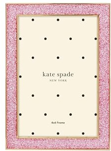 Kate Spade New York 897451 Sitting Pretty 4x6 Pink Glitter Frame