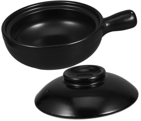 COLLBATH Olla Arrocera De Piedra Tradicional Tapa Apta Para Cocina y Microondas Para Guisos De Arroz y