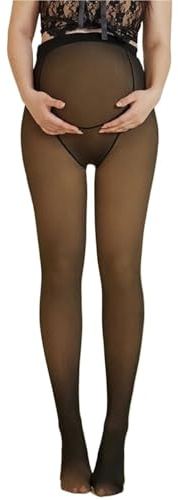 Générique Collants de maternité Femmes doublé Polaire serré Hiver Extensible Opaque Taille Haute Legging(100g)