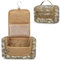 Prokva Kulturbeutel Zum Aufhängen für Reise, Herren, Großes Taktisches Kulturtasche, Hygienetasche, Dusch Organizer mit Haken für Toilettenartikel und Rasierpflege, Camouflage Braun (Leere Tasche)