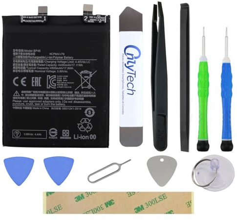 OnlyTech - Batterie Premium de Remplacement pour Le Xiaomi 12 / 12X - 4500mAh - Qualité identique au modèle BP46 avec kit de réparation 10 Outils