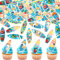 Ercadio 40Pcs Edible Surfboard Cupcake Toppers Surfboard Beach Cake Decorations Picks Surfboard Mini Accents for Swimming Pool Summer Beach Party Luau Birthday Baby Shower Party Supplies