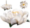 Lotus Kerzenhalter, 10 cm Keramik weiße Lotus Candlestick, elegant