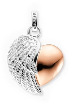 Engelsrufer Damen Herzflügel Anhänger für Halskette Bicolor aus Sterling Silber - Ösenverschluss - nickelfrei