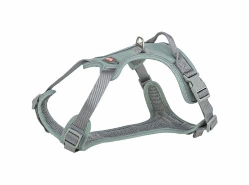 TRIXIE Premium Geschirr Active, S-M, 39-56 cm/15 mm, Salbei
