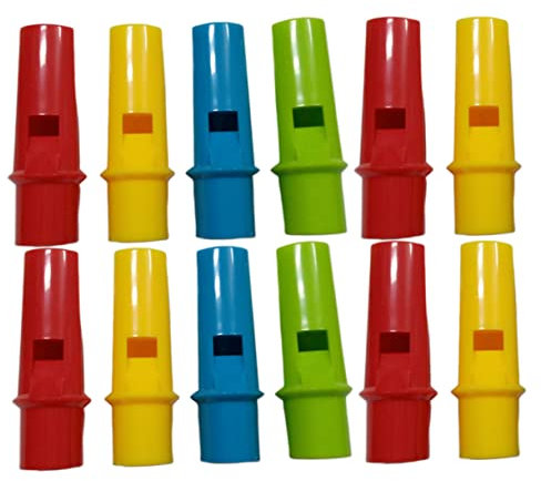 VANZACK 12pcs Cylinder Shape Pan Flutes Musical Instrument Toys for Kids Random Colors Diy Flute Whistles for Boys and Girls Early Education Music Toys
