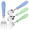 SOPOTUTU 4Pièces Ustensiles Inoxydable pour Cuillères Ergonomiques pour Apprentissage de Alimentation Bébés