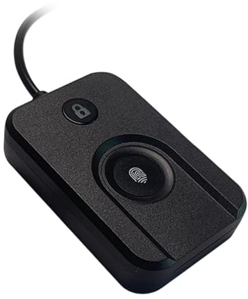 Whltzf USB-Fingerabdruck-Authentifizierungsgerät, unterstützt 10 Fingerabdrücke pro Konto, 10/11 kompatible Instants-Sperr-Funktion, ABS-Konstruktion, Hello Scanner