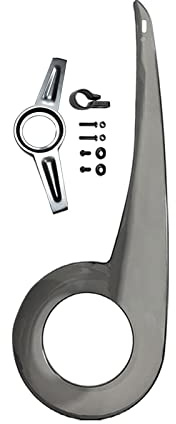 KiBcsLic Fahrradkettenschutz, 38 40T Schutz, Langlebige Fahrradkettenabdeckung, Fahrradteil Kettenschutz für Radfahren, Outdoor Fahrten, Camping, Silber + Schwanzschnalle