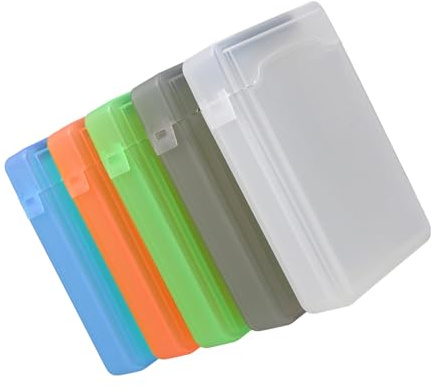 TOMETURE 5pcs 2.5-inch Hard Drive Protective Storage Boxes Anti-shock Hard Disk Organizer Case Plastic Holder for Electronics Accessories
