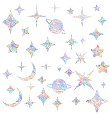 38PCS Window Stickers to Deter Birds, Sky Design Window Stickers for Glass