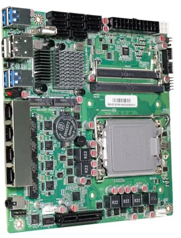 B760 8 SATA Nas Motherboard LGA1700 Mini ITX Board 4 * 2.5G LAN 2xM.2 1xPICex4 8-Bays NAS Board Support 12-14th Core CPU