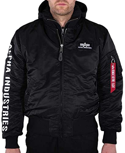 Alpha Industries MA-1 D-Tec SE Bomber Jacket for Men Black/White