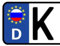 Werbetechnik Sotirios Papoutsis 2X Kennzeichen Aufkleber Russland Nummernschild Sticker (ca.2 cm)
