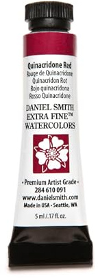 Daniel Smith Extra Fine Watercolor Paint, 5ml Tube, Quinacridone Red, 284610091