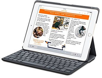 Logitech Tastiera in tela – Case Carbon Black tastiera svizzera (iPad Air 2)