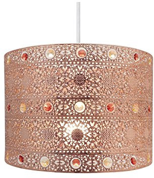 Copper Gem Moroccan Style Chandelier Ceiling Light Shade Fitting Round Universal