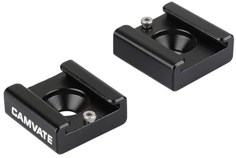 CAMVATE Kalten Hot Schuh for DSLR Rig Flash Licht, Mikrofon, Blackmagic Cinema Kamera(2 Stück)
