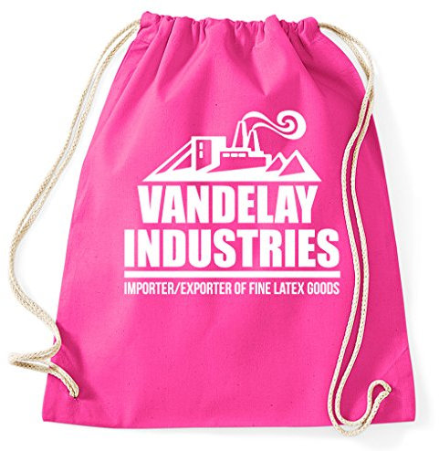 STYLETEX23 Vandelay Industries Seinfeld Logo Turnbeutel Sportbeutel, pink