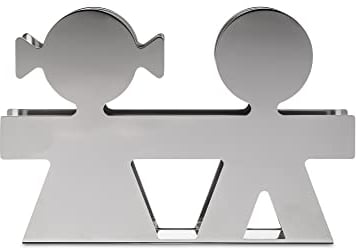 Alessi Akk40 Girotondo Porte-enveloppes en Acier Inoxydable 18/10 Brillant