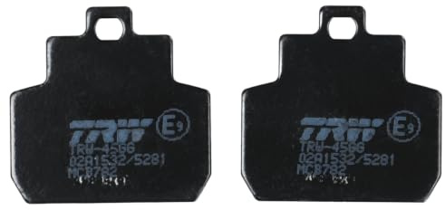 TRW MCB782 Brake Pad Set Disc Brake Organic Allround Compatible for Piaggio MP3 - Rear Axle and Other Vehicles
