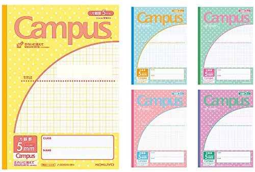 Kokuyo learning book campus notebook grid five colors Bruno -30VS10-5X5 by Kokuyo Co., Ltd.