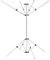 Axentia Wäschespinne Aluminium 20 m, Metall, Grau, 12,5 x 12,5 x 150 cm