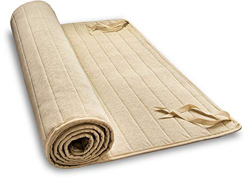 Leinenschoner aus Bio-Leinen und Bio-Baumwolle 100x200 cm, Baumberger. Matratzenauflage, Matratzenschoner