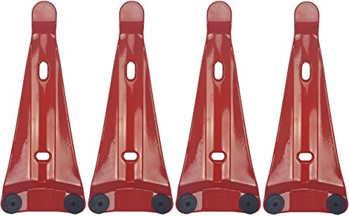 stabiler Universal - Wandhalter für Feuerlöscher Handfeuerlöscher, Pulverlöscher, Schaumlöscher, Löscher oder CO2-Löscher für die Wandbefestigung (4, Rot)