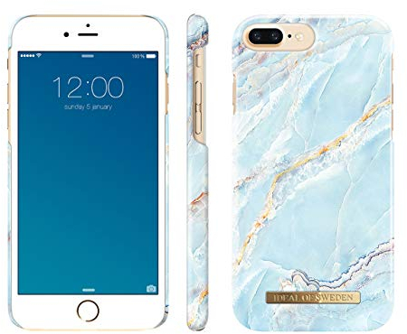 IDEAL OF SWEDEN Bedruckte Handyhülle niedliches buntes Muster schützende Abdeckung aus Hartplastik mit Mikrofaserfutter. Kompatibel mit iPhone 8 Plus/ 7 Plus/ 6s Plus/ 6 Plus (Island Paradise Marble)