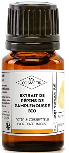 MY COSMETIK - Estratto di semi di pompelmo biologico (GSE) - Principio attivo cosmetico e conservante per fase acquosa - Antiossidante e concentrato in vitamina C - 100% di origine vegetale - 5 ml