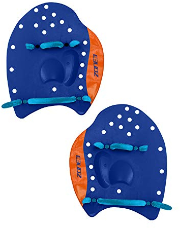 ZONE3 Power Stroke Paddle de Natation, Bleu/Rouge, M