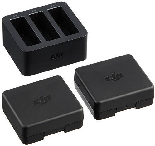 DJI Osmo Action Part 3 Lade-Kit - Eine Ladestation, 2 Akkus, 2 Akku-Gehäuse, intelligentes Ladesystem, höhere Effizienz