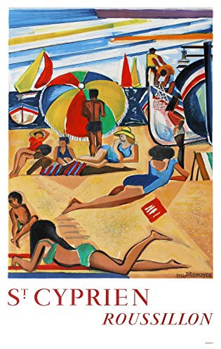 Unbekannt Poster, Motiv Saint Cyprien Roussillon, Kunstdruck, Format 50 x 70 cm, Papier, 300 g (Shop: Display evintage.fr.)