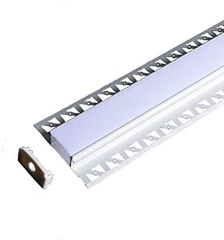 3x 200cm (6m) LED Alu Unterputz Trockenbau Profil Z6214 inkl. Abdeckung Opal matt 2000mm LED Schiene