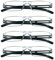 LifeArt Lesebrillen, Blaulicht-Blockierbrille, Computer-Lesebrille für Damen und Herren, Brillengestell mit rechteckigem Mode-Design (4 Schwarz, 1.25)
