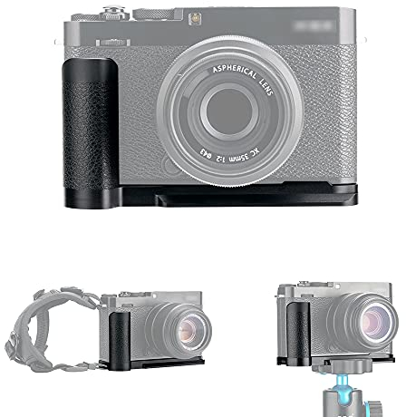 JJC Metal Hand Grip Quick Release Plate L Bracket Holder for Fujifilm X-E4 XE4 Replaces Fuji MHG-XE4 Hand Grip