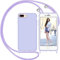 Nupcknn Liquid Silikon Handykette Hülle für iPhone 7 Plus/iPhone 8 Plus/iPhone 6s Plus Hülle Necklace(abnehmbar) Hülle mit Kordel zum Umhängen Handy Schutzhülle mit Band (Lila, 5.5)