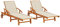 vidaXL 2X Madera Maciza de Acacia Tumbonas con Cojines Hamaca Cama Salón Diván Asiento Piscina Playa Jardín Patio Terraza Balcón Exterior Muebles
