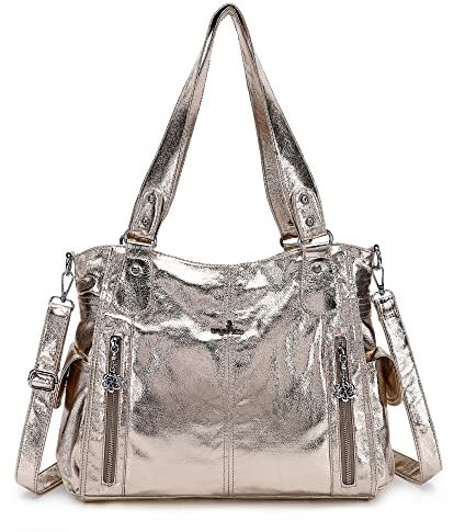 Angel Kiss Handtaschen für Damen, Hobo-Geldbörse, geräumig, lässig, Schultertaschen, PU-Tragetasche, Umhängetasche für Damen, 1gold, X-Large