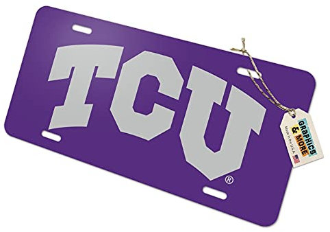 TCU Metal Number Plate with Primary Logo