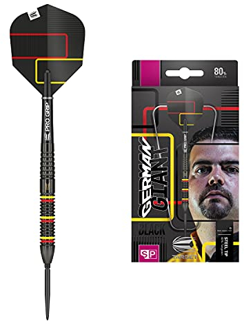 Target Darts - Gabriel Clemens Schwarze 80 80% Wolfram Swiss Point Steeldarts-Set Dartpfeile (24 g)