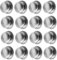 FRCOLOR Aluminum Tea Light Tins, 20pcs Round Tin Tea Light Cups Empty Candle Wax Containers Metal Candlestick Holder Cup Christmas (Sliver)
