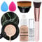 Pilzkopf Luftkissen CC Creme, Air Cushion CC Cream,PHOERA Foundation,PHOERA Primer,Make Up Foundation Pinsel and Puder Pinsel, Make up Schwamm Set (101 Porcelain+ 02Natural CC)
