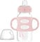 Dr. Brown's Milestones Wide-Neck Sippy Bottle with 100% Silicone Handles, Easy-Grip Bottle with Soft Sippy Spout, 9oz/270mL, 6m+, Light Pink, 1-Pack, BPA Free