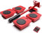 MacroHu Furniture Transport Möbelheber Rollen für Möbel Möbel Roller Furniture Roller Transportroller Set Möbel Verschieben Transportrollen Furniture Lifter Schwerlastrollen Möbel Hebewerkzeug – Rot
