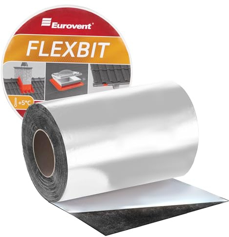 Eurovent® FLEXBIT 300mm x 10lfm Dachdeckerband Bitumenband Abdichtband selbstklebendes Reparaturband (Anthrazit (RAL7016))