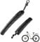 ROCKBROS Fahrrad Schutzblech Set Vorne und Hinten Universal für Mountainbikes, Citybikes, Kinderfahrräder Verstellbar, Einziehbar