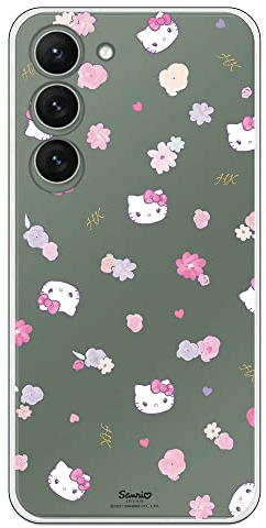 Schutzhülle kompatibel mit Samsung Galaxy S23, Hello Kitty, Blumenmuster