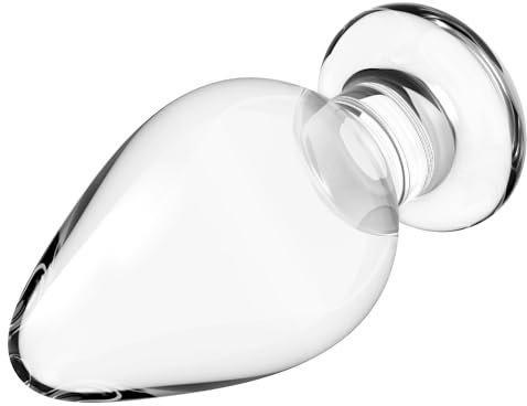 LEEWEDENG Pilz-Buttplug, 10,2 cm, Kristallglas, Analplugs, Bum Plug, Analtrainer, Expander, Sexspielzeug für Paare